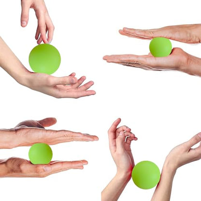 2 Piece Different Density Foot Hand Deep Tissue Massage Ball - color: 1.8" Bluegreen