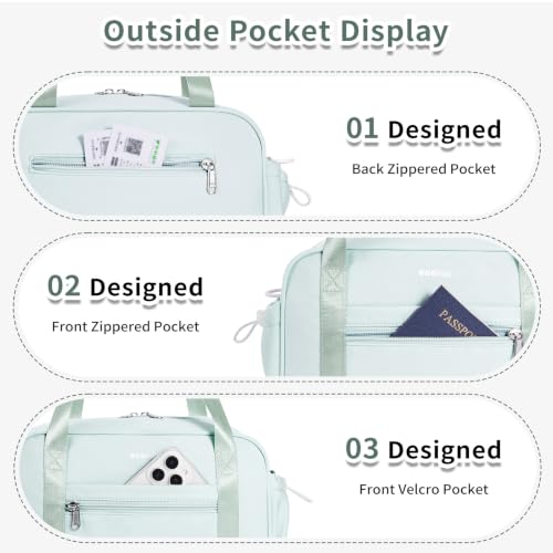 ECOHUB Small Gym Bag for Women, Mini Gym Duffle Bag with Wet Compartment, Cute Bowknot Sports Bag, Gym Tote Bag Dance Yoga Workout Travel Bags Green - color: Green