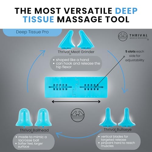 Thrival Deep Tissue Pro, Adjustable Psoas Muscle Release Tool, Blue - color: Blue, size: Thrival Deep Tissue Pro
