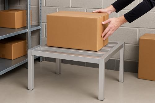 CenPro Medium-Duty Aluminum Dunnage Rack, 1500 lb. Capacity, 24"x24"x12" (28W-138) - size: 24x24x12"