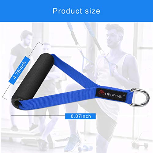 Coolrunner 2 Pair Resistance Band Handles Grips Fitness Strap Wide Design - color: Blue