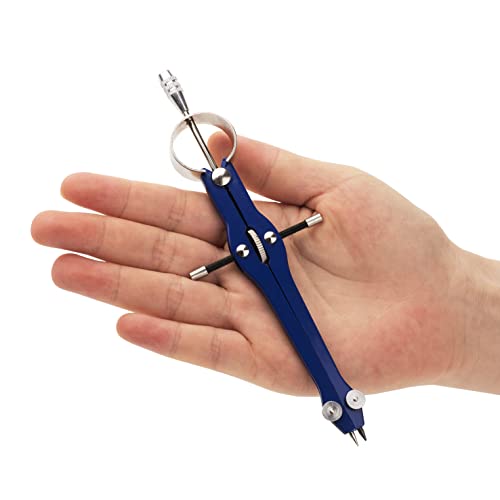 Mr. Pen- Professional Compass for Geometry, Extra Lead | Metal Compass Drawing Tool for Students, Drafting and Engineering, Technical Drawings, Circles and Geometry Projects - color: Blue