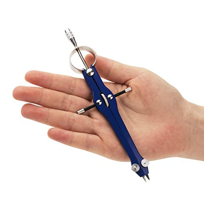 Mr. Pen- Professional Compass for Geometry, Extra Lead | Metal Compass Drawing Tool for Students, Drafting and Engineering, Technical Drawings, Circles and Geometry Projects - color: Blue