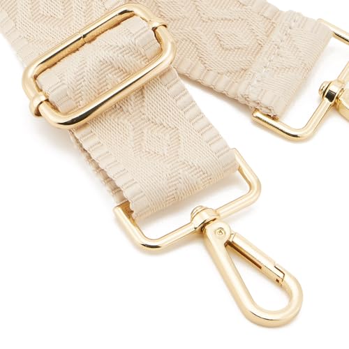 ZOOEASS Wide Shoulder Strap (Solid),Adjustable Replacement Belt Crossbody Canvas Bag Handbag - color: Jx7beige