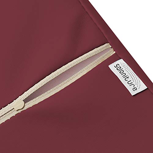 Saloniture Jumbo Half Round Massage Table Bolster Under-Knee Pillow Pad - 26 x 9 x 4.5 Inch - Burgundy - color: Burgundy