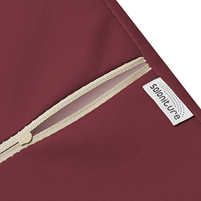 Saloniture Jumbo Half Round Massage Table Bolster Under-Knee Pillow Pad - 26 x 9 x 4.5 Inch - Burgundy - color: Burgundy