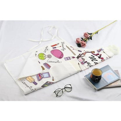 MBMSO Makeup Artist Aprons with Pockets Makeup Apron for Artist Esthetician Gift Cosmetology Student Gift Aprons - color: Makeup Artist Apron-w