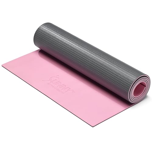 Sunny Health & Fitness Exercise Yoga Mats - Non-Slip Support for Home & Gym - color: Premium Pink