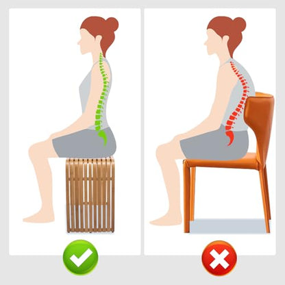 Bamboo Shower Bench, Waterproof Non-Slip Bath Stool,Sturdy Stable - color: Color No., size: Set of 1