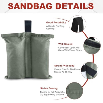 ABCCANOPY Canopy Weights 150 LBS Tent Sand Bags,4-Pack Gray(No Sand) - color: Gray, size: 150 LBS