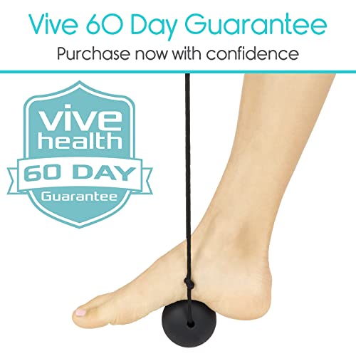 Vive Plantar Fasciitis Relief Lacrosse Ball – Massage Roller for Feet - Deep Tissue Trigger Point Massager Set for Arch Pain, Myofascial Release - Reflexology Muscle Knot Massager for Women, Men