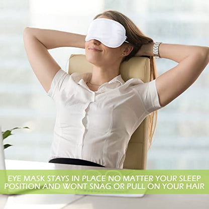 Tarpop 200 Pcs Eye Masks Adjustable Sleeping Mask, White - color: White