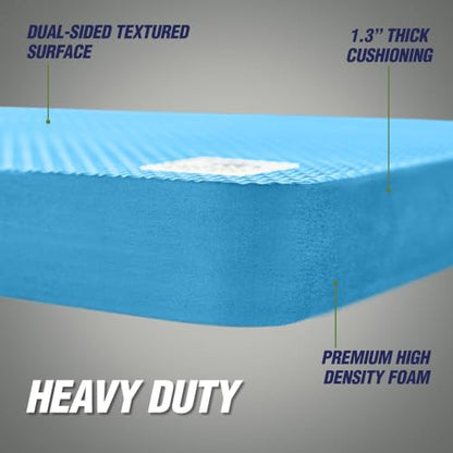 RUGGED RHINO Extra Thick Foam Kneeling Pad for Gardening 2 Pack Bright Blue | Thick Knee Pads, Holds 300 lbs, Protect Knees from Hard Concrete Surfaces for Gardening, Yard, Gym, Mechanic - color: Bright Blue