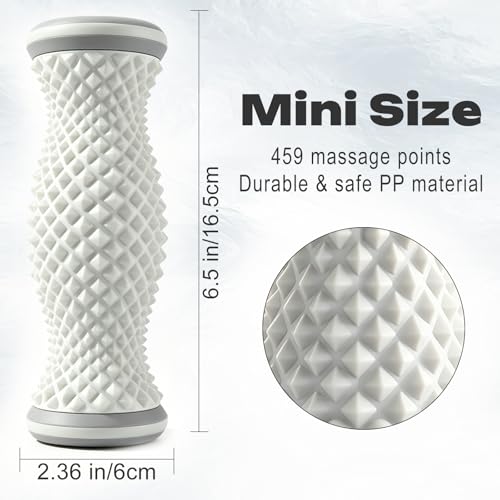 FREATECH Foot Massager Roller with 459 Spiky Massage Points, Durable PP Material, Plantar Fasciitis Relief, Deep Massage for Heel & Arch Pain, Reflexology Acupressure Tool for Muscle Relaxation