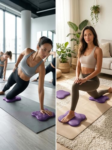 Ergonomic Yoga Knee Pad Cushion TPE Foam Workout Support for Pilates and Fitness Thick Kneeling Mat for Wrists and Elbows