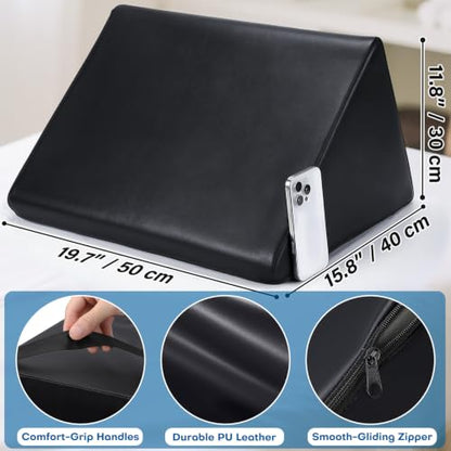 Under Knee Wedge Pillow, 20 x 16 x 12 in Triangle Bolster for Massage Table