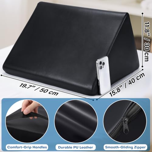 Under Knee Wedge Pillow, 20 x 16 x 12 in Triangle Bolster for Massage Table