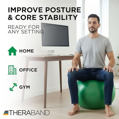 THERABAND Standard Exercise Ball - color: Green - 26 in.