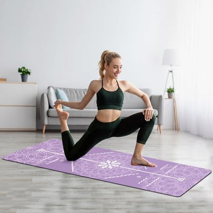 FOLAI Extra Thick Yoga Mat 6mm - color: body line purple