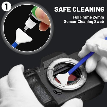 Camera Lens Cleaning Kit with Pro 10x Sensor Swabs, Sensor Cleaner, Compatible with Canon, Nikon, Sony mirrorless DSLR Camera (Enhanced Version) - size: Enhanced Version
