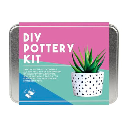 Gift Republic Pottery Kit Beginners Pottery Craft Set Clay Pottery Gift Fun Home Made Craft Project Kids Teens Adults Sculpting Tool Set Gift Tin
