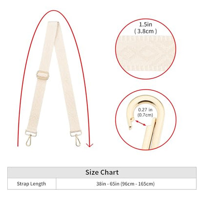 ZOOEASS Wide Shoulder Strap (Solid),Adjustable Replacement Belt Crossbody Canvas Bag Handbag - color: Jx7beige