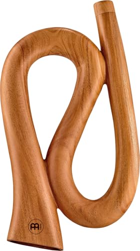 S-shaped Professional Didgeridoo for Meditation, Sound Healing Therapy, Yoga and Circular Breathing — NOT MADE IN CHINA — Mahogany Wood, 2-YEAR WARRANTY - style: S-shape, note C