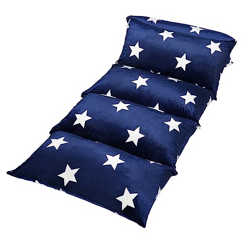 Butterfly Craze Floor Lounger Cover - Floor Bed Conversion - Creates Custom Sleeping Pad - Portable Mattress Alternative - Star Navy, King Size - color: Star Navy, size: King