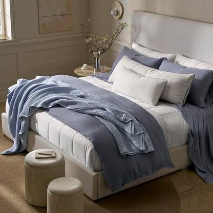 BOLL & BRANCH Waffle Bed Blanket, King/Cal King, Hydrangea - color: Hydrangea, size: King/California King