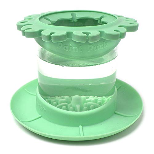 Ultimate Rinse Cup Paint Brush Cleaner, Mug (4 in), Green | Non-Spill Paint Water Cup & Brush Cleaner, Brush Holder, Squeegee Lips & Drip Tray, Acrylic, Watercolor, Art Supplies - color: Green, size: Mug