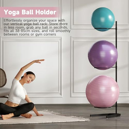Yoga Ball Holder 3 Tier Exercise Ball Storage Rack