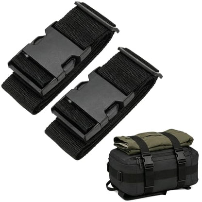 Black Luggage Strap Multiple Connector, Adjustable Bag Strap for Travel - size: 45Inch