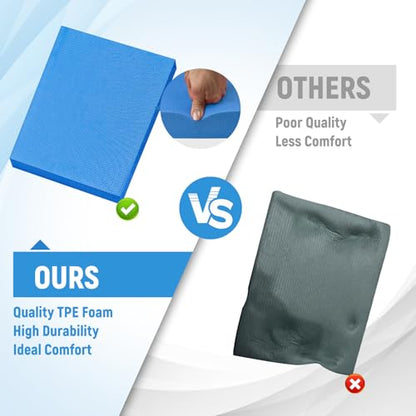 Balance Pad, 20"x16"x2.5" Non-Slip TPE Knee Cushion - color: Blue - XL - 20" x 16" x 2.5"