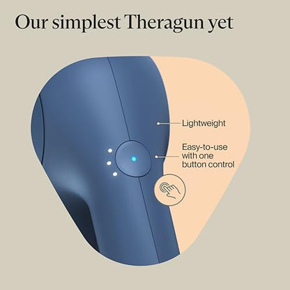 TheraGun Therabody Relief Massage Gun | for Daily Comfort | 3-Speed | Navy | Quiet Handheld Percussion Muscle Massager for Back, Leg & Shoulder Pain Relief. Lightweight, Easy to Use, Ergonomic Grip - color: Navy - 3 Attachments