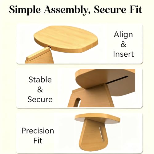 Wood Meditation Bench, Pine Yoga Bench and Meditation Stool, Portable Prayer Bench, Seiza Meditation Chair, Kneeling Seat Chair for Yoga and Home Meditation Practice