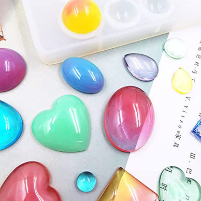 2 Pcs Gem Jewelry Casting Mold for Jewelry Making Crafting Projects | for Making Earrings, - color: mix-small