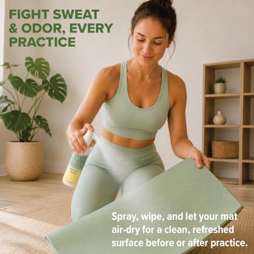 MOXE Yoga Mat Cleaner Spray, Rosemary & Lemon Essential Oil, 4oz, 2 PK - size: 4 Fl Oz (Pack of 2)