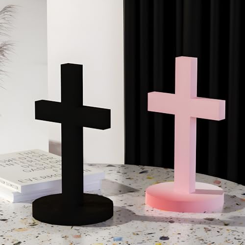 RESINWORLD 5'' Standing Cross Silicone Mold with Base, Crucifix Mold for Epoxy Resin