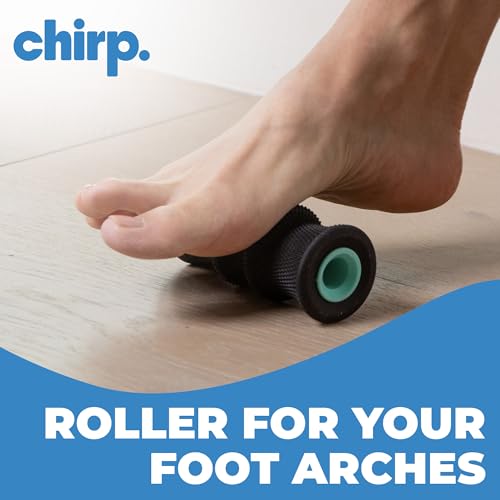 Chirp Foam Roller for Foot Massage and Pain Relief, Wheel+ 2" Foot Roller | Foot Roller, Foam Roller for Feet and Arches, Plantar Massage, Muscle Recovery, Compact 2 Inch