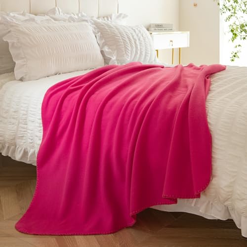 CAI TENG Fleece Throw Blanket Blankets for Couch Bed 50x60 6 Pack Kids Blanket Throws Polar Fleece Fabric Soft Cozy Travel Blankets Lightweight Small Throws Wedding Gifts Travel Hot Pink - color: Hot Pink