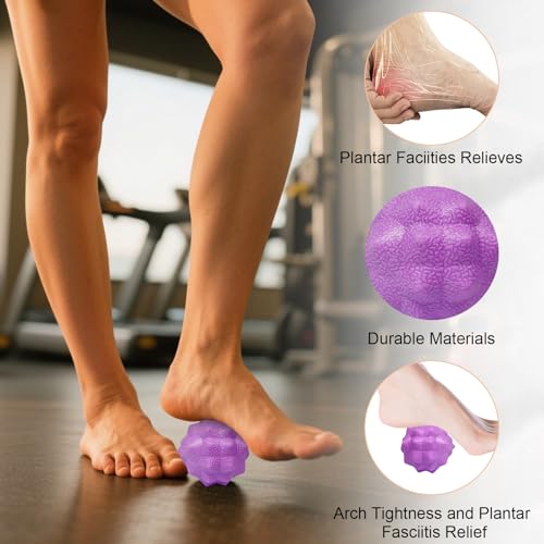 Foot Massage Ball, Pain Relieve from Plantar Fasciitis, Massage Tool for Tight Muscles and Sore Feet, Restore Foot Massage Roller, Myofascial Release - color: 2 Large Massage Ball