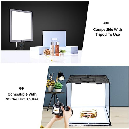 PULUZ Photo Studio Fill Light LED Shadowless Light Panel 15in X 15in / 38 x 38cm Dimmable Photography Softbox Bottom Light for Food Jewelry Cosmetic Crafts US Plug - size: 15*15 Inch
