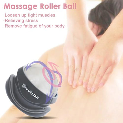 Massage Roller Ball, Tight and Sore Muscles Relief, Manual Massager, Alleviating Shoulder, Arms, Back, Legs, Calves or Muscle Tension - White | Alleviating Shoulder, Arms, Back, Legs, Calves or Muscle Tension - White - color: White
