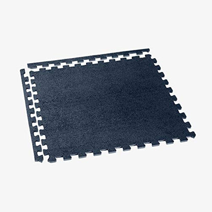 We Sell Mats 3/8 Inch Thick Interlocking Foam Carpet Tiles Durable Carpet Squares Anti Fatigue Support for Home Office or Classroom Use - color: Charcoal Gray, style: 24 Square Feet (6 Tiles)