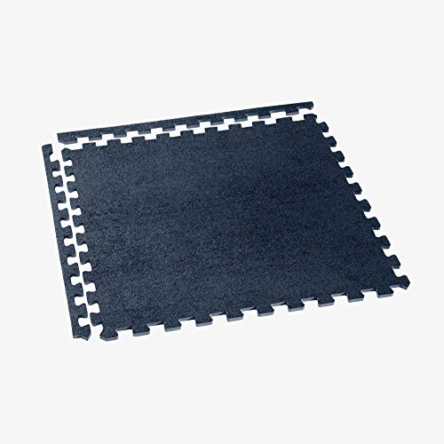 We Sell Mats 3/8 Inch Thick Interlocking Foam Carpet Tiles Durable Carpet Squares Anti Fatigue Support for Home Office or Classroom Use - color: Charcoal Gray, style: 100 Square Feet (25 Tiles)
