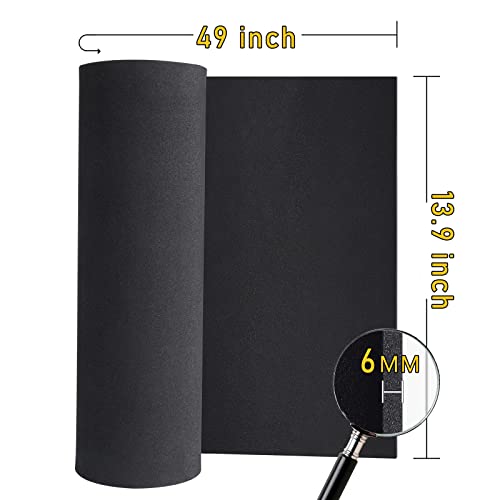 3-Pack 6mm Thick Black Eva Foam Sheets roll, 13.9" x 49" Premium eva Craft Foam for Halloween Cosplay Costume by MEARCOOH - color: 3PCS:Black, size: Thickness-6mm