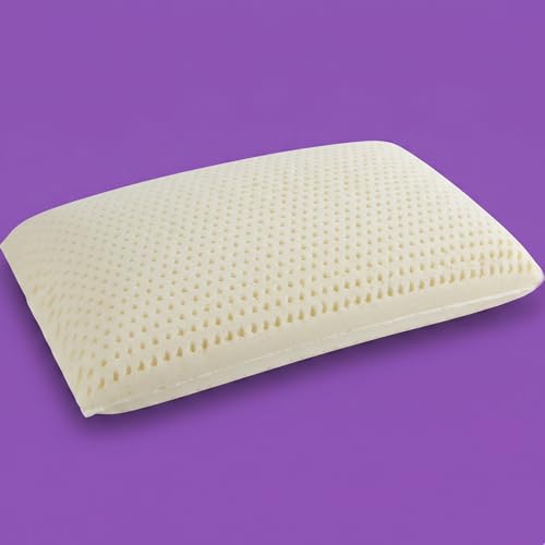 Artka Talalay Latex Sleeping Pillow, Soft Bed Pillow with Cotton Pillowcase Helps Relieve Pressure, Premium Pillow for Side, Back, and Stomach Sleepers to Get a Restful Sleep (King Size (7.0'' H)) - size: King (Low Loft)
