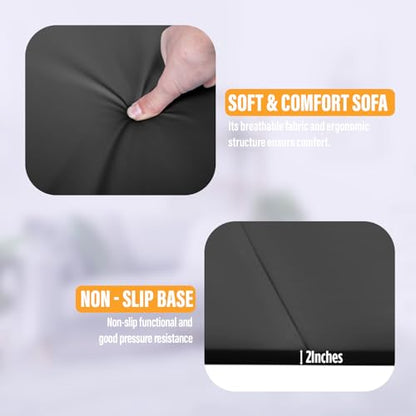 Gymnastics Mats Foldable Tumbling Mats Portable Gymnastics Exercise Mat Thick Gymnastics Tumbling Mats Pad Home Exercise Panel Mat With Carrying Handles - color: Black, size: 4 ft W x 10 ft L