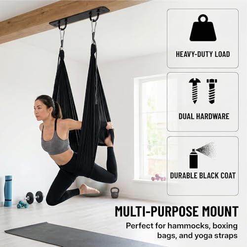 Lyellfe 2 Pack Battle Rope Anchor, Heavy Duty Wall Ceiling Mount Bracket