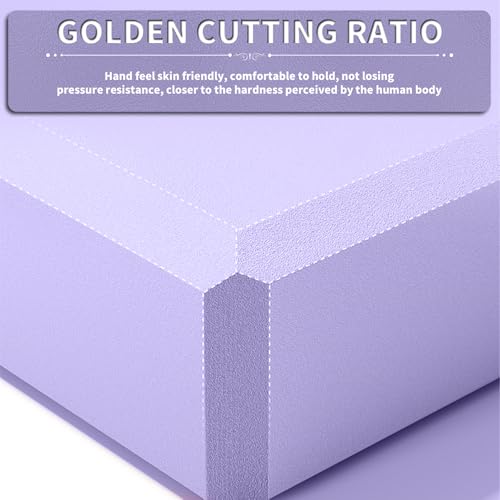 Yoga Blocks 2 Pcs, 9"x6"x3" Yoga Brick Foam Blocks EVA Foam Block Yoga Props Accessories for Yoga Pilates Stretching and Meditation - color: Lavender